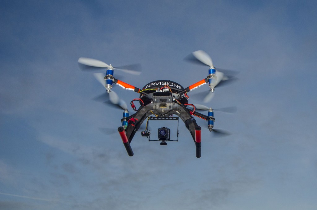 Il drone utilizzato per le riprese aeree