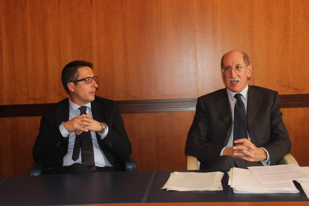Il neo assessore Antonio Parolini e il presidente della Provincia Luigi Sappa