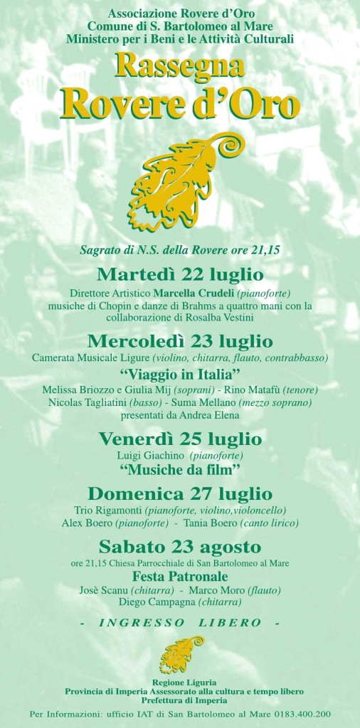 Rovere d'Oro Rassegna 2014-2