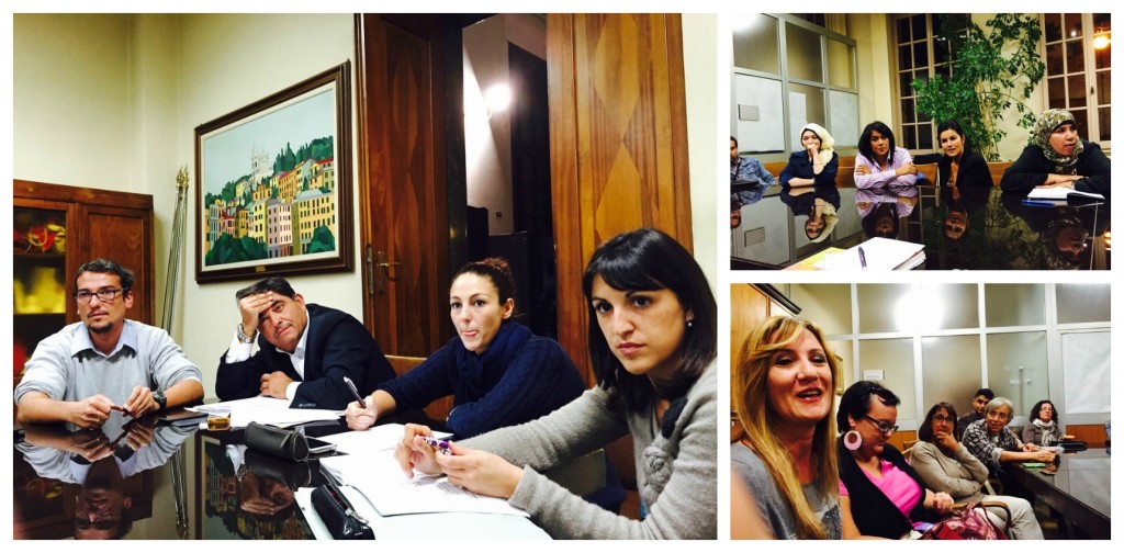 collage riunione immigrazione