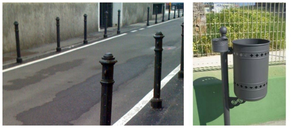 collage paletti cestino