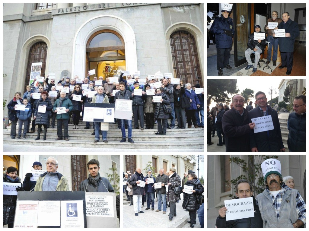 COLLAGE VIA SANTA LUCIA PROTESTA