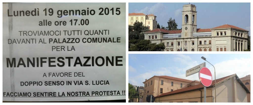 via santa lucia manifestazione collage
