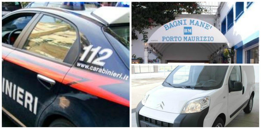 collage bagni mane furgoncino carabinieri