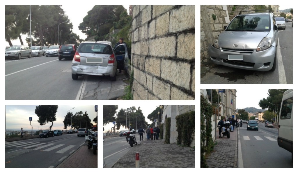 collage incidente imperia viale matteotti