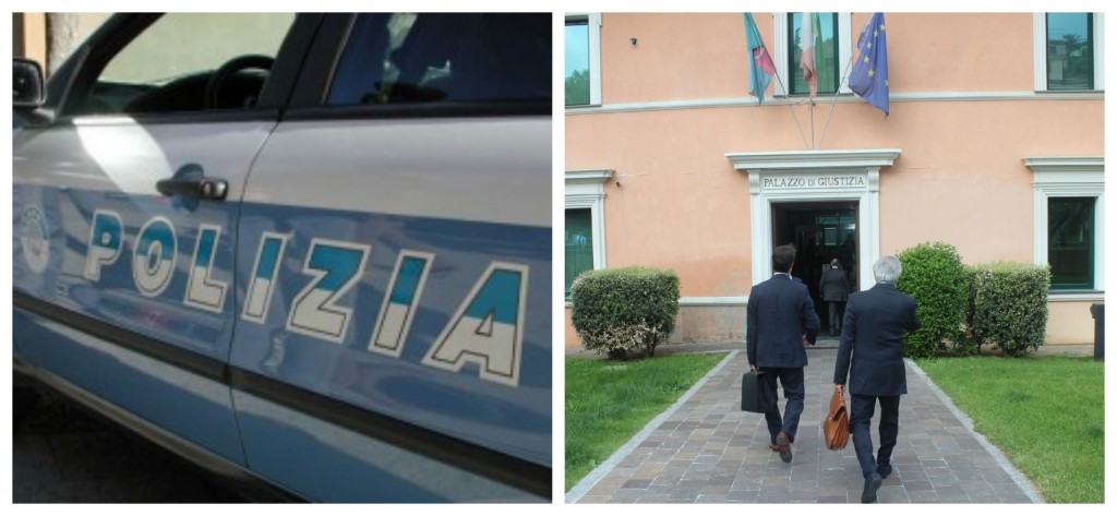 polizia tribunale collage