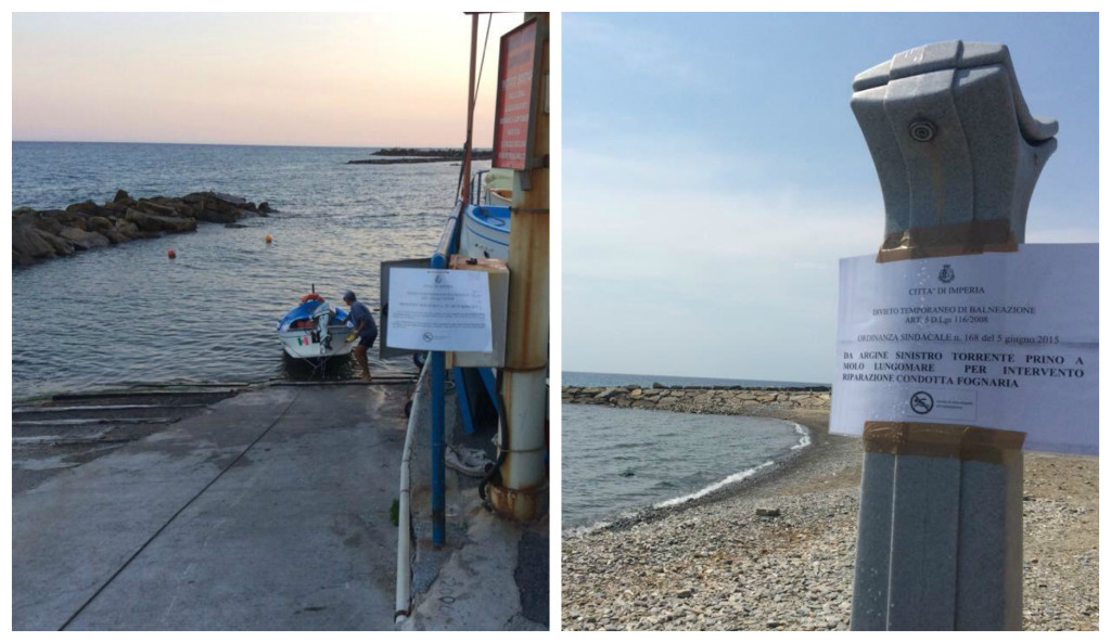 collage balneazione revocato divieto