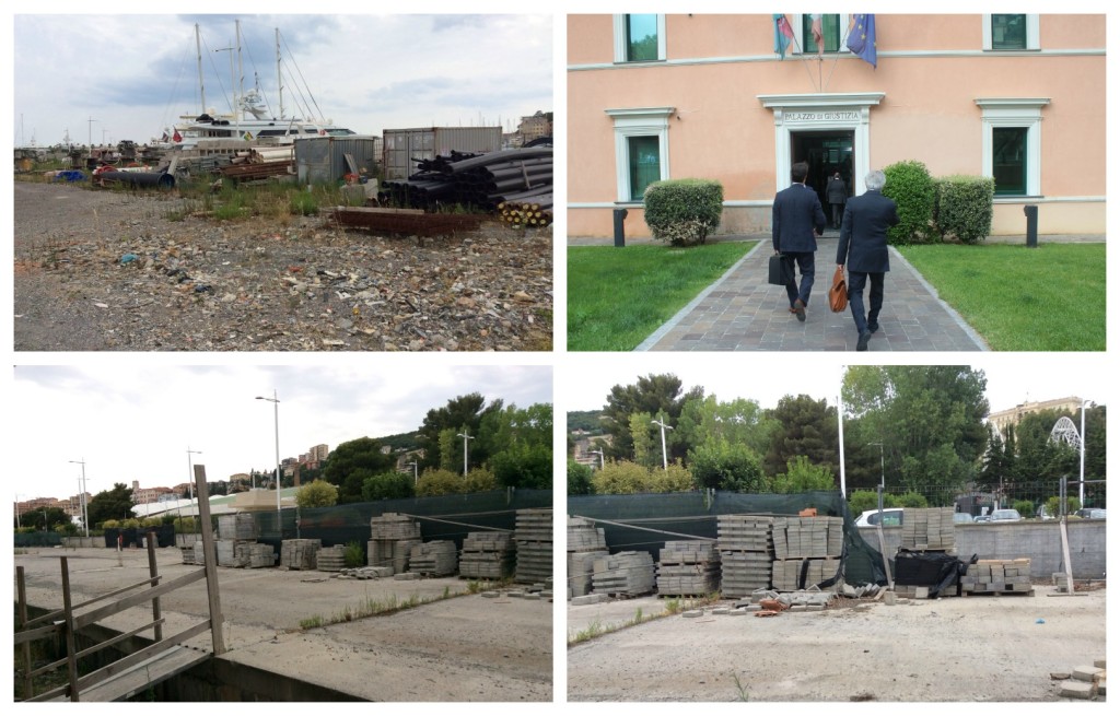 collage cantiere tribunale