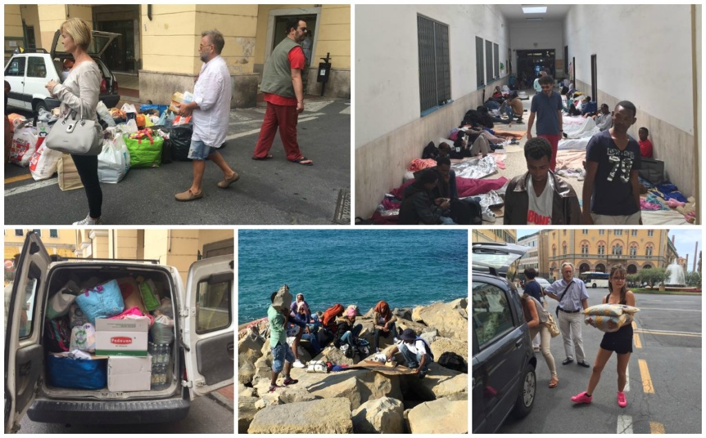 collage raccolta migranti
