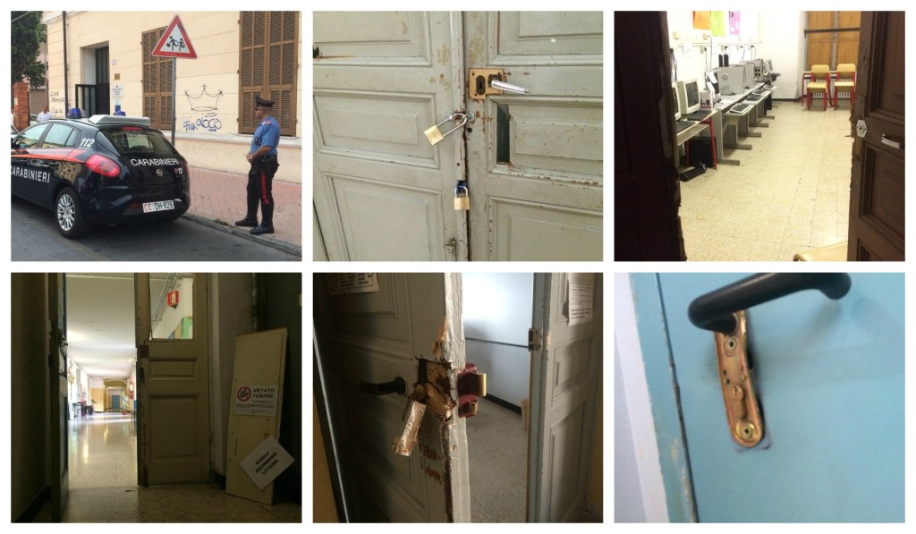 COLLAGE furto scuole piazza roma
