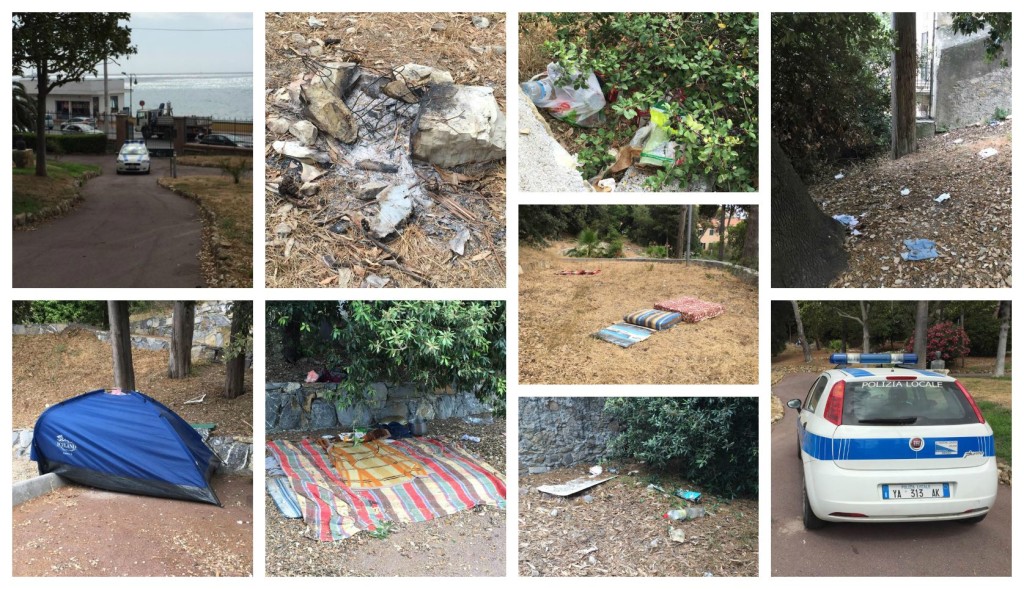 collage giardini accampamento collage