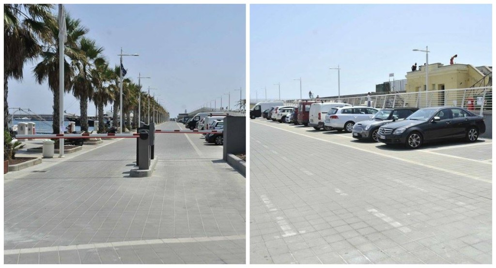 collage parcheggio molo lungo