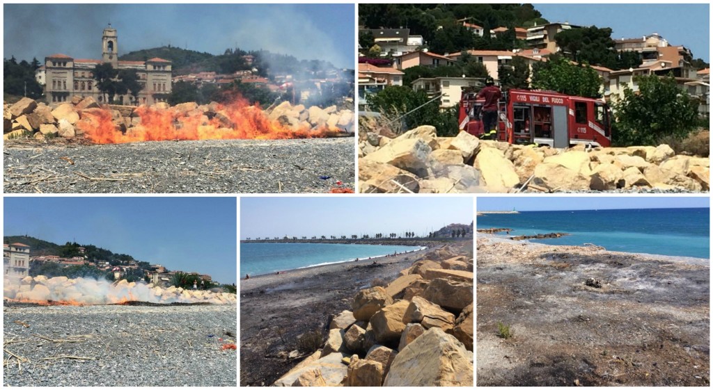 collage sterpaglie a fuoco
