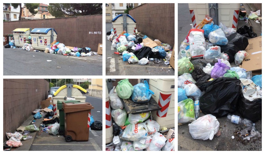 rifiuti via sacra famiglia (collage)