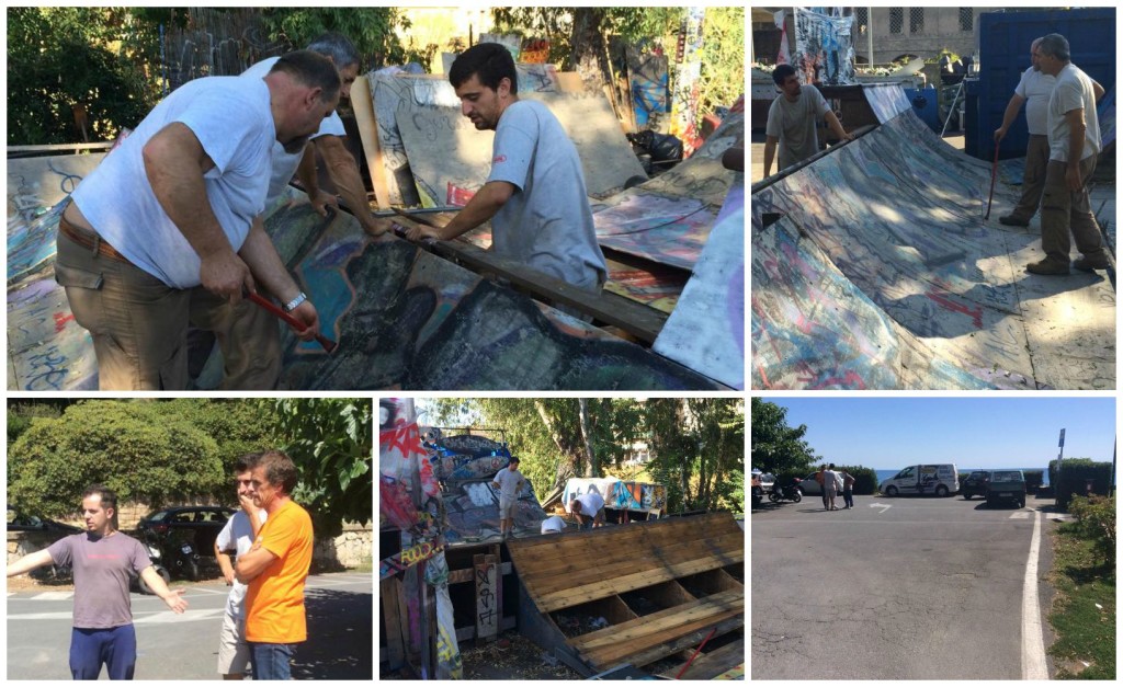 COllage smontaggio skate park2