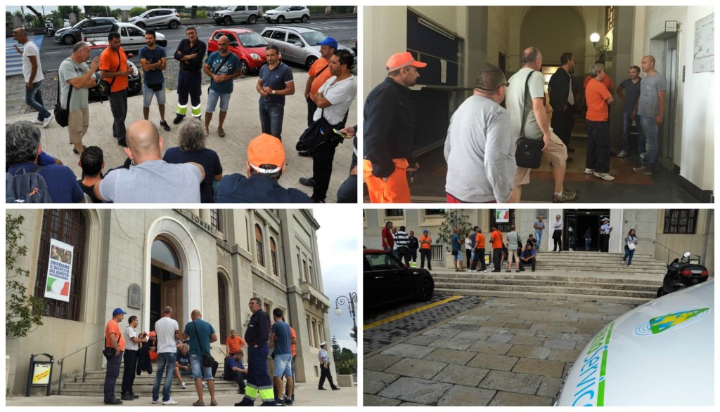 collage protesta stipendi