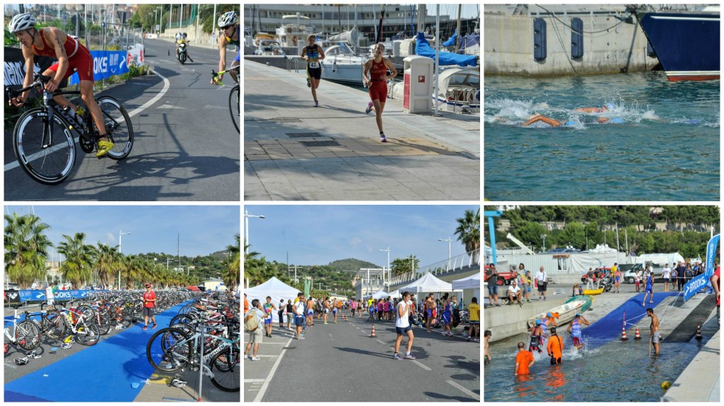 collage triathlon