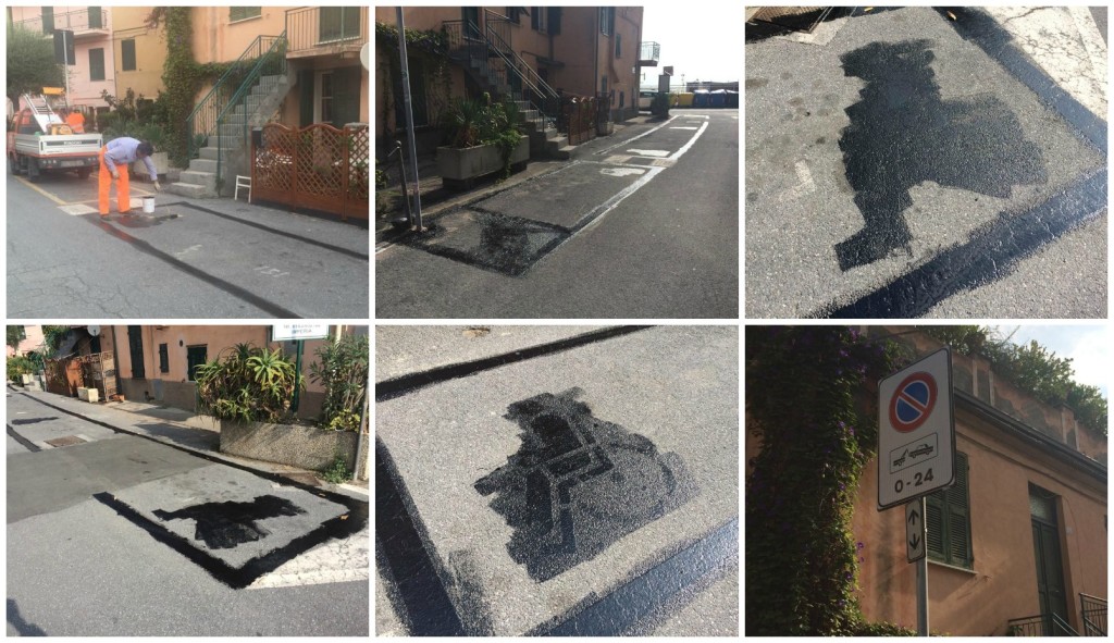 collage cancella parcheggi