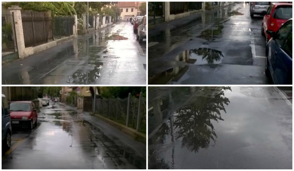 strada bagnata collage