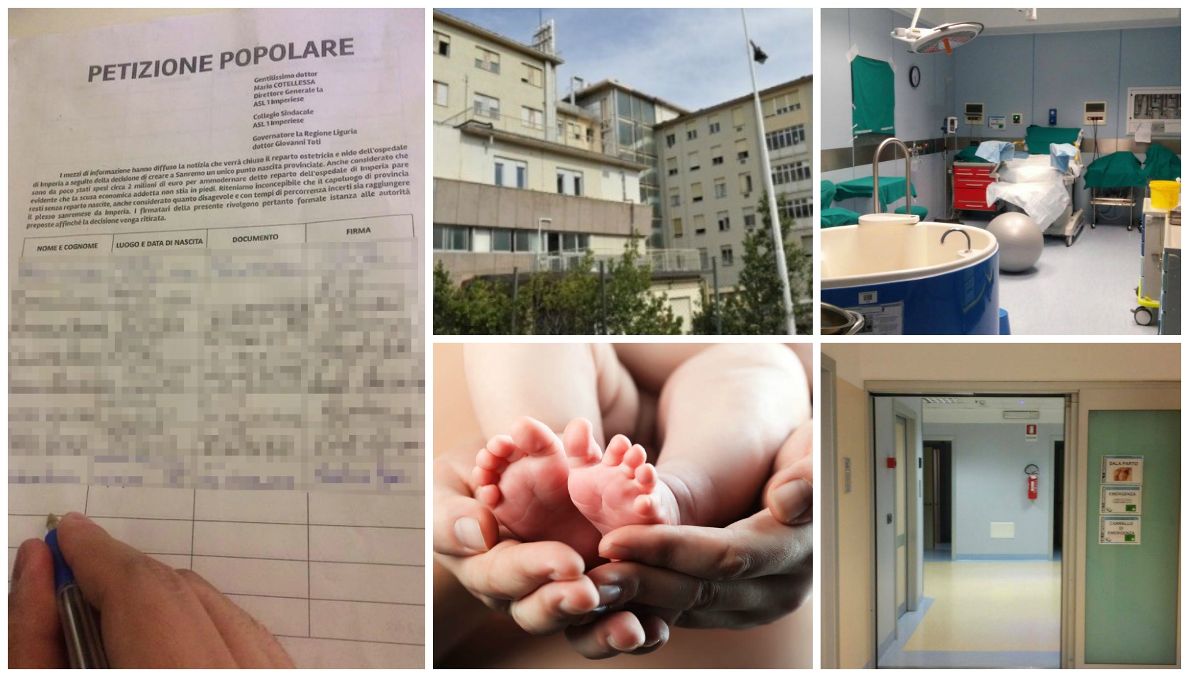 collage_petizione_nascite ospedale
