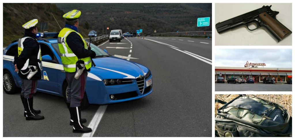 Polizia Stradale pistola zaino