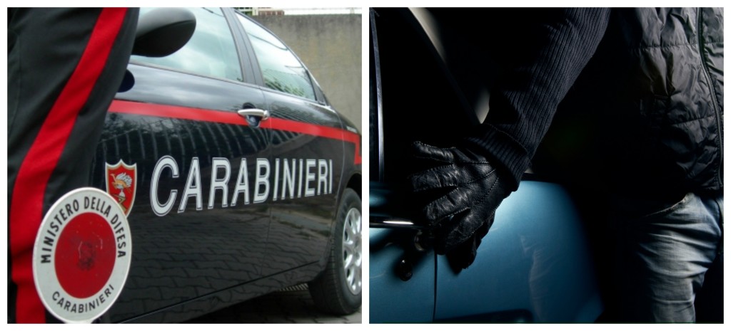 Furto auto carabinieri