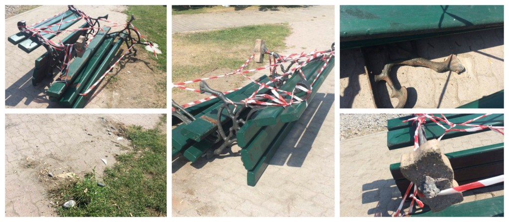 panchine raid vandalico borgo prino