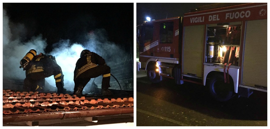 vigili del fuoco tetto