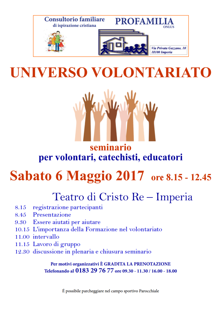 Locandina Universo Volontario