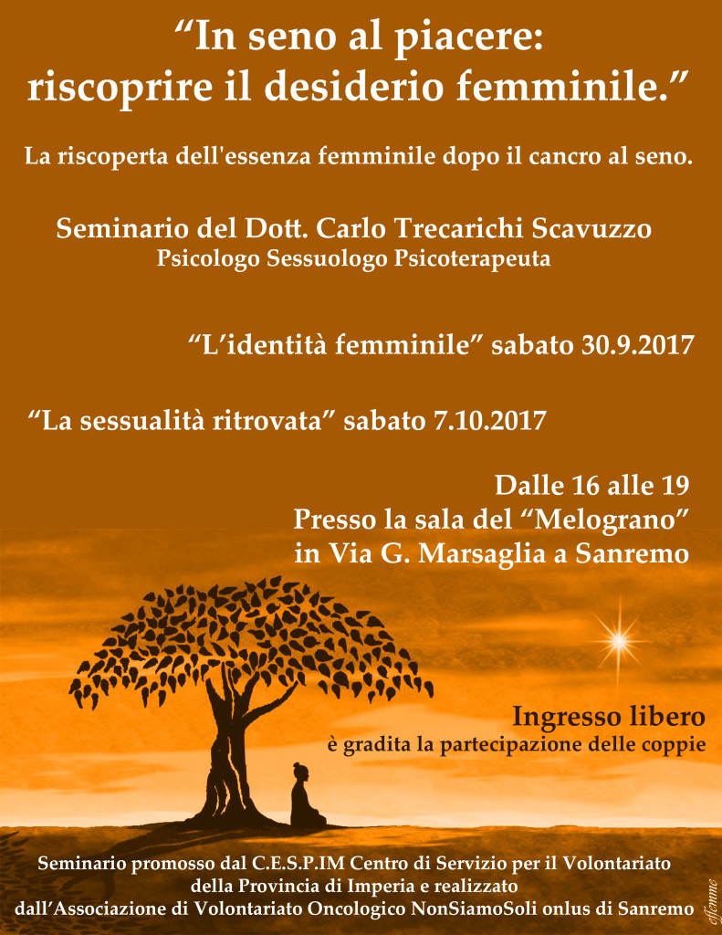 Sessualità femminile e tumore al seno tema del seminario di NonSiamoSoli