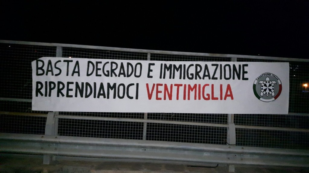 striscione ventimiglia