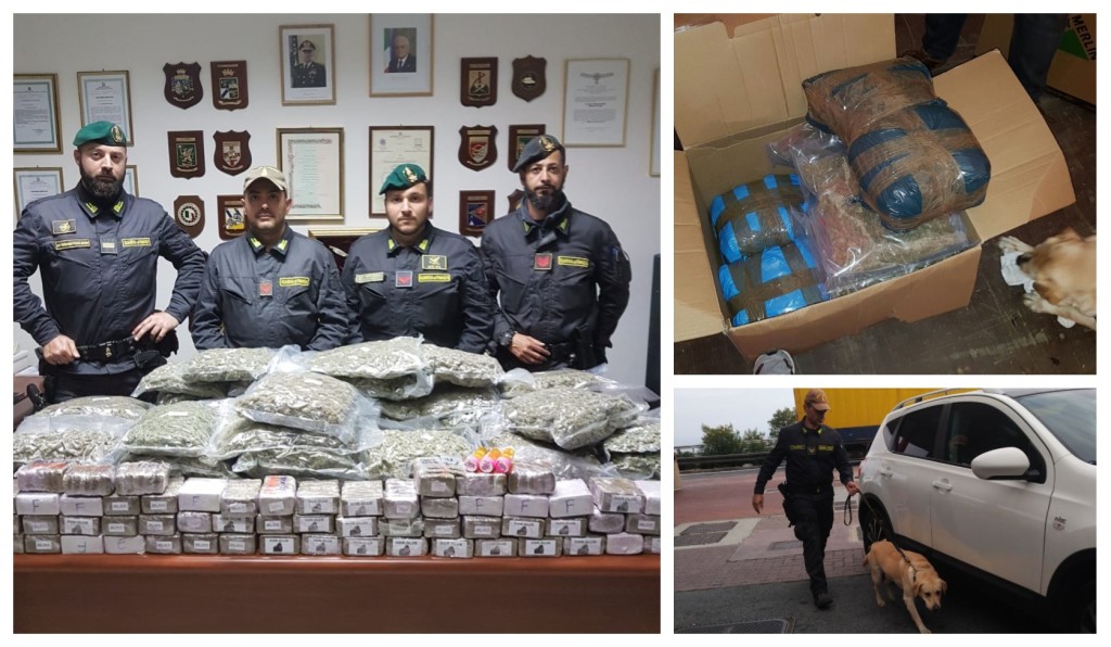 arresto-guardia-di-finanza-ventimiglia-droga-tir-cane-caramelle