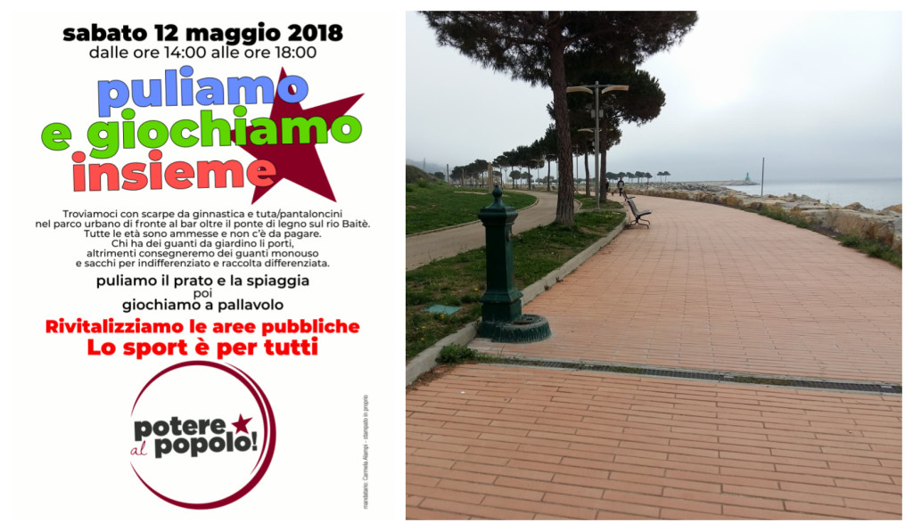 potere-al-popolo-imperia-parco-urbano-pulizia-pallavolo