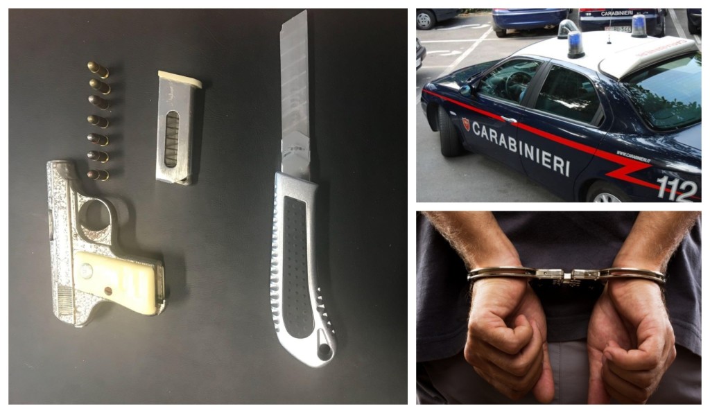 carabinieri arresto minaccia pistola cantiere