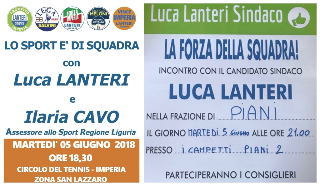 luca lanteri incontro centrodestra imperia san lazzaro ilaria cavo sport piani