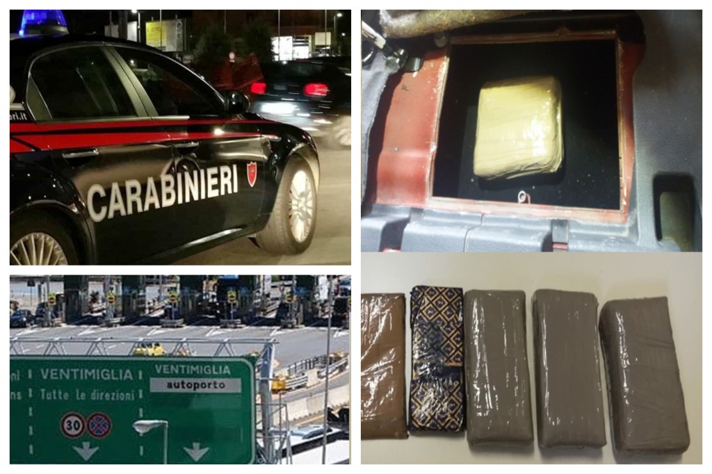 carabinieri 780 grammi cocaina arresto al confine italia