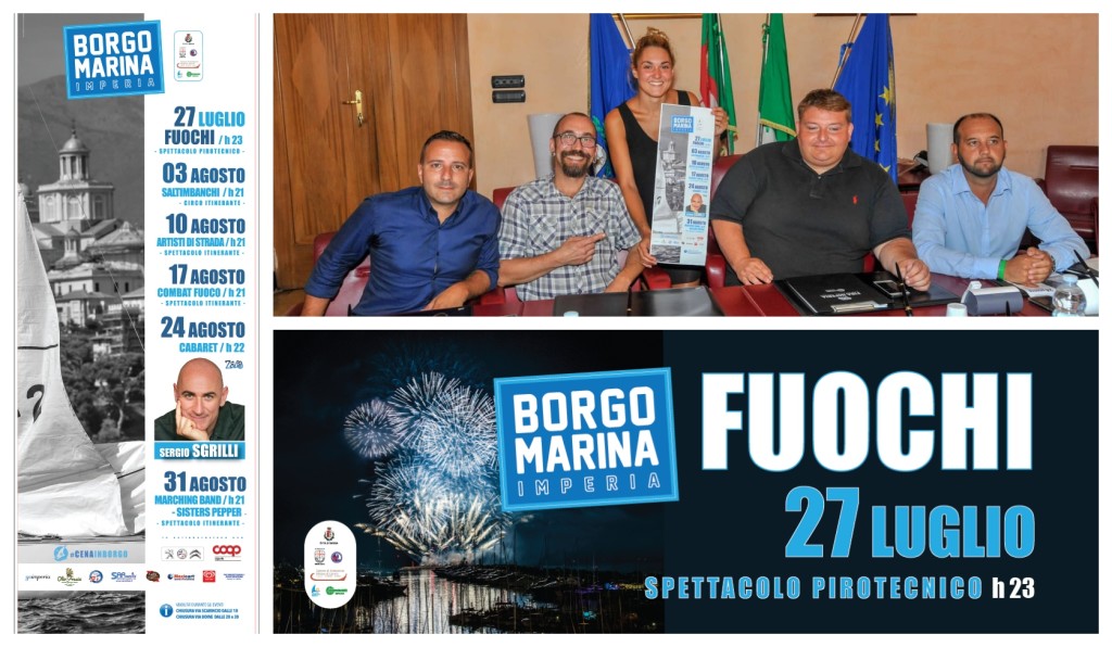 cene in borgo fuochi d'artificio imperia