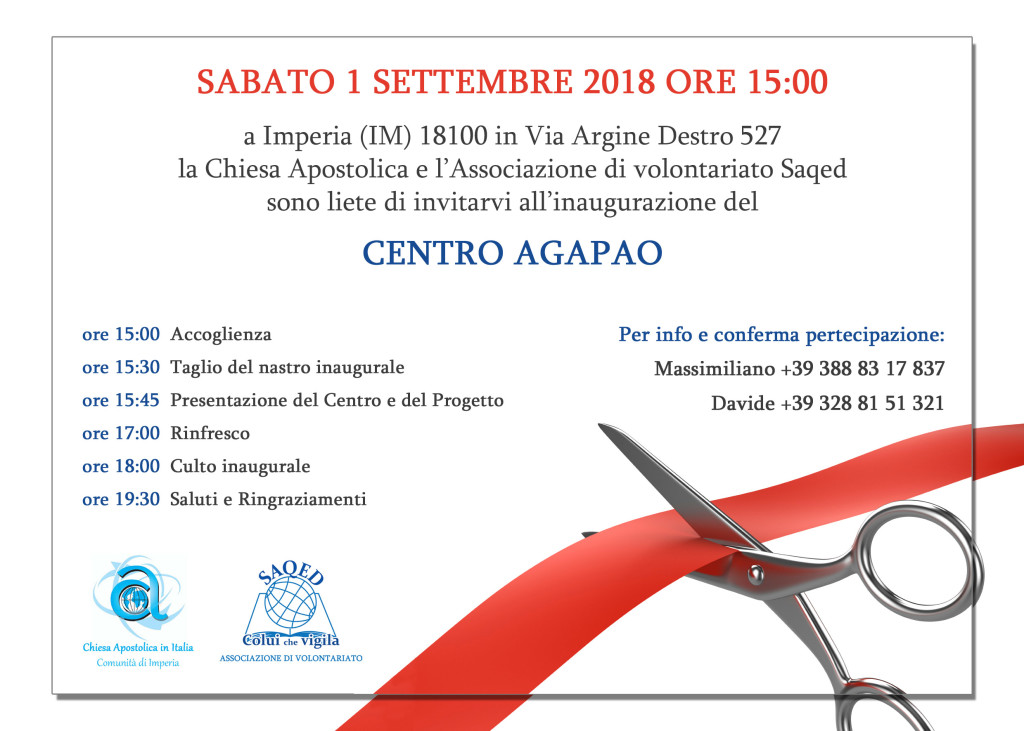 invito inaugurazione centro agapao