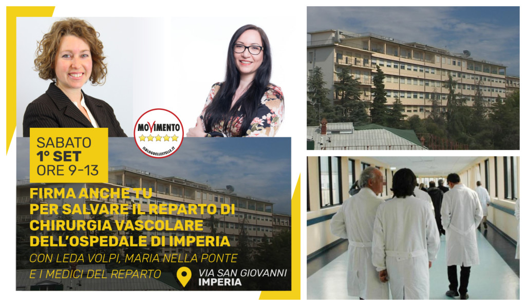 m5s raccolta firme chirurgia vascolare imperia
