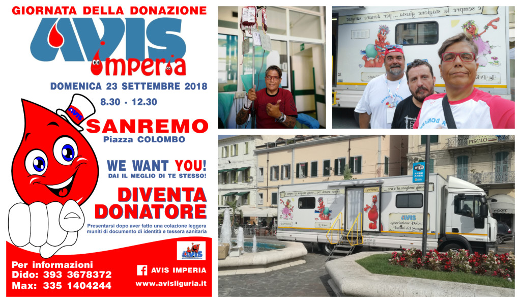 avis sanremo donazione sangue piazza colombo