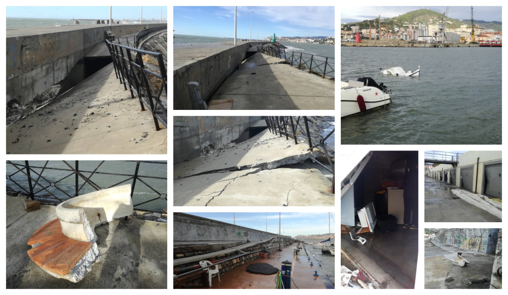 Molo lungo imperia devastato