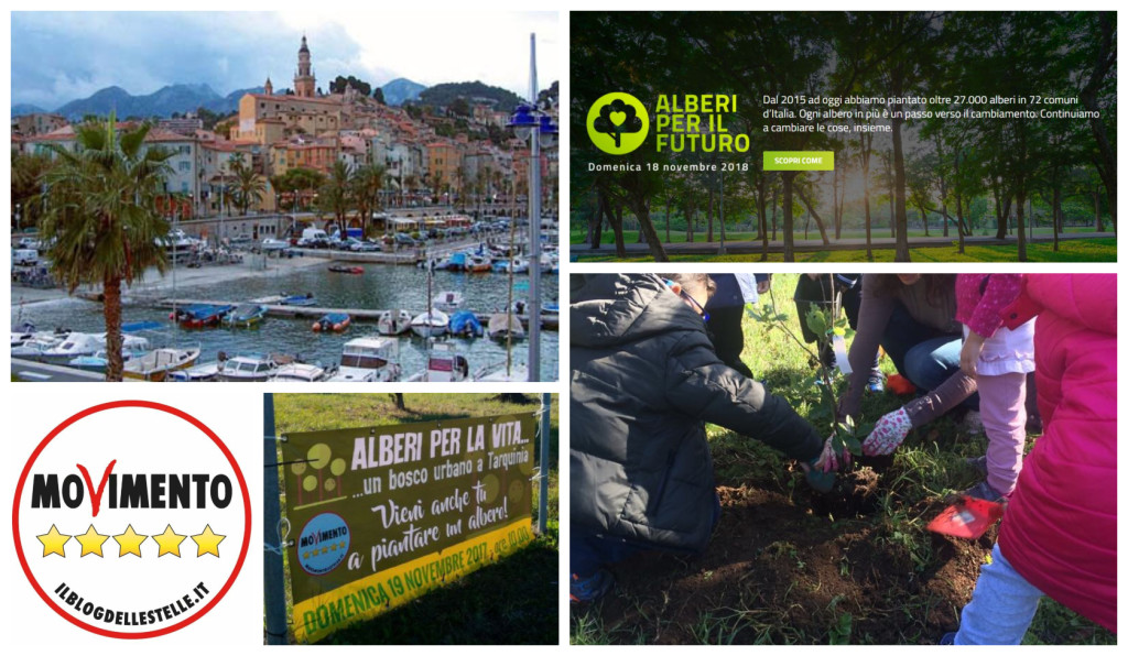 m5s ventimiglia alberi per il futuro