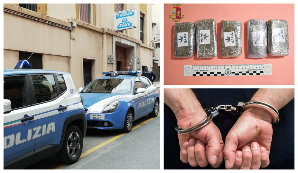 polizia arresto hashish bicicletta