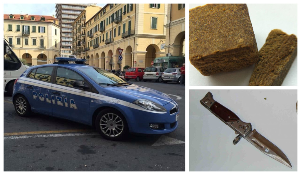 polizia denuncia hashish coltello (1)