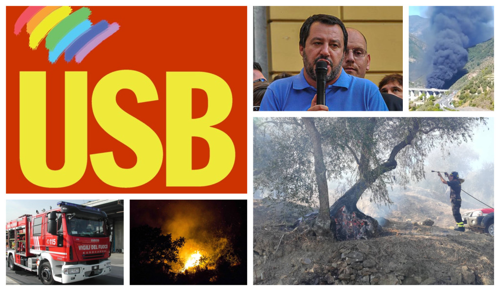 usb incendi vigili del fuoco ministro salvini