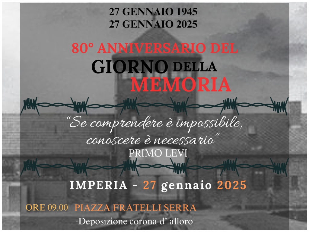 Imperia: 27 gennaio giorno della memoria, in piazza Serra la